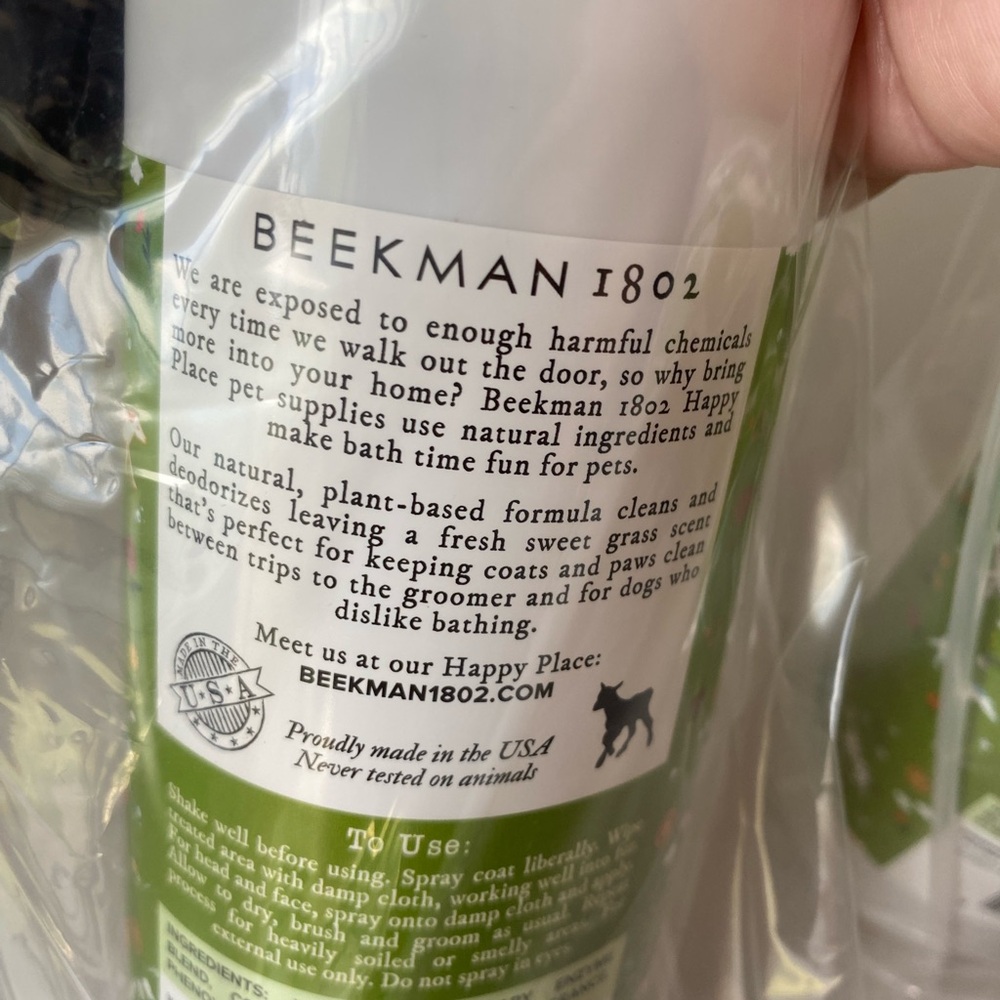 Beekman 1802 Happy Place Waterless Dog Wash 24 fl. oz. Set of 2 New - Picture 7 of 8